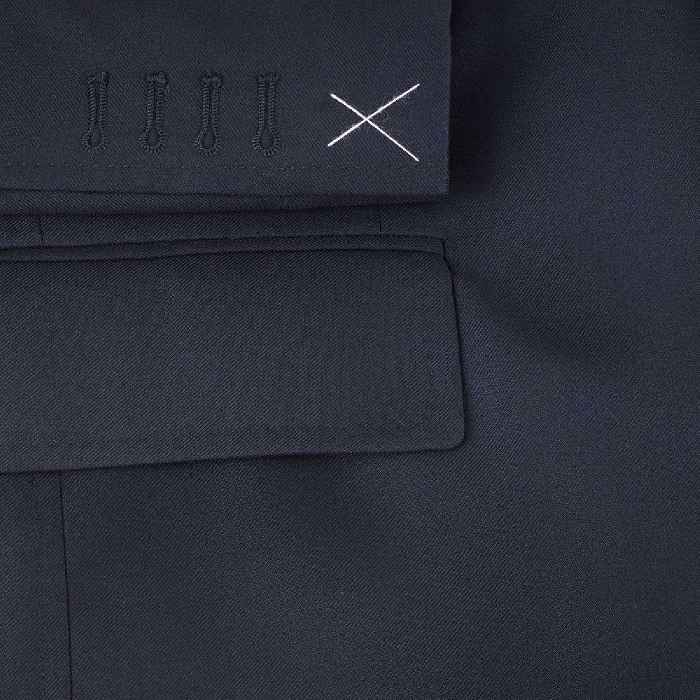 Rubinacci Giacca in Lana “Green Certified” blu Saldi Di Fabbrica