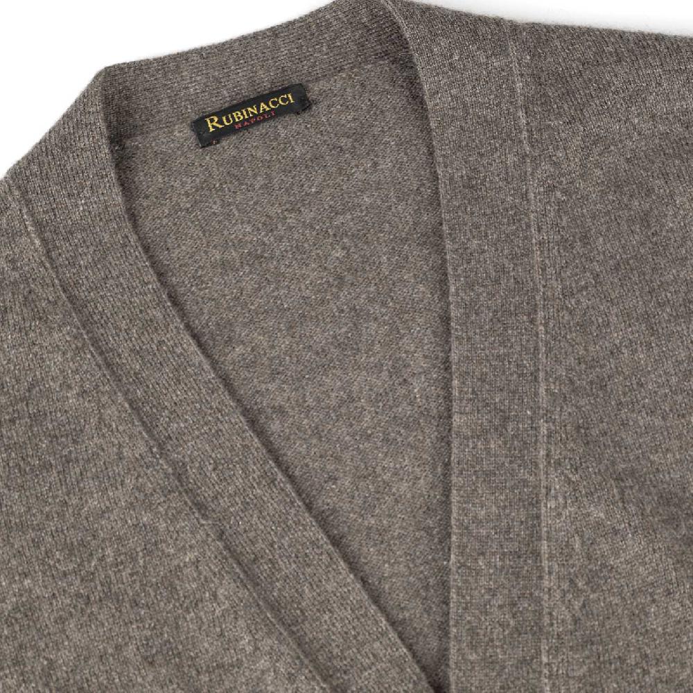 Rubinacci Gilet in cashmere fango Nuova