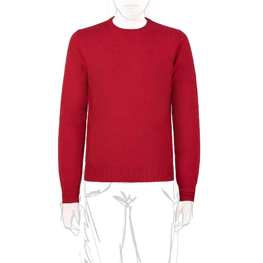 Rubinacci Girocollo in cashmere rosso