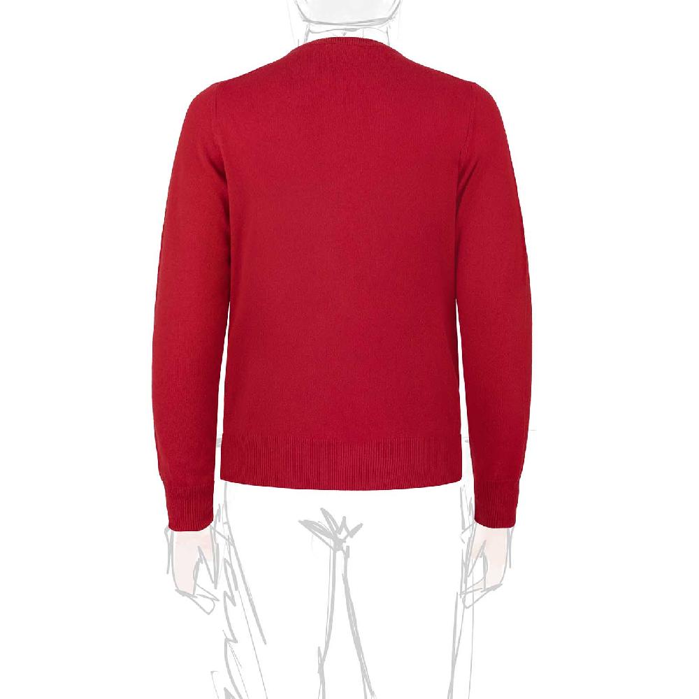 Rubinacci Girocollo in cashmere rosso Moda