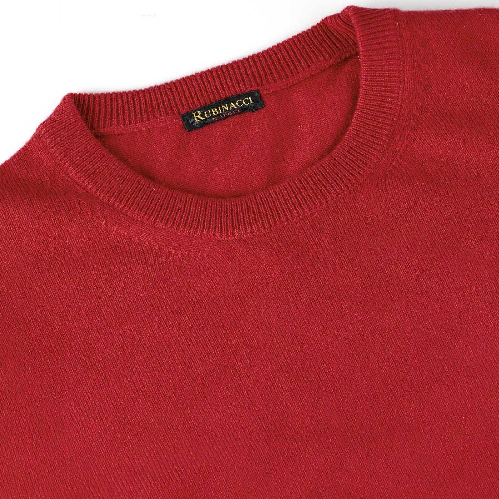 Rubinacci Girocollo in cashmere rosso Moda