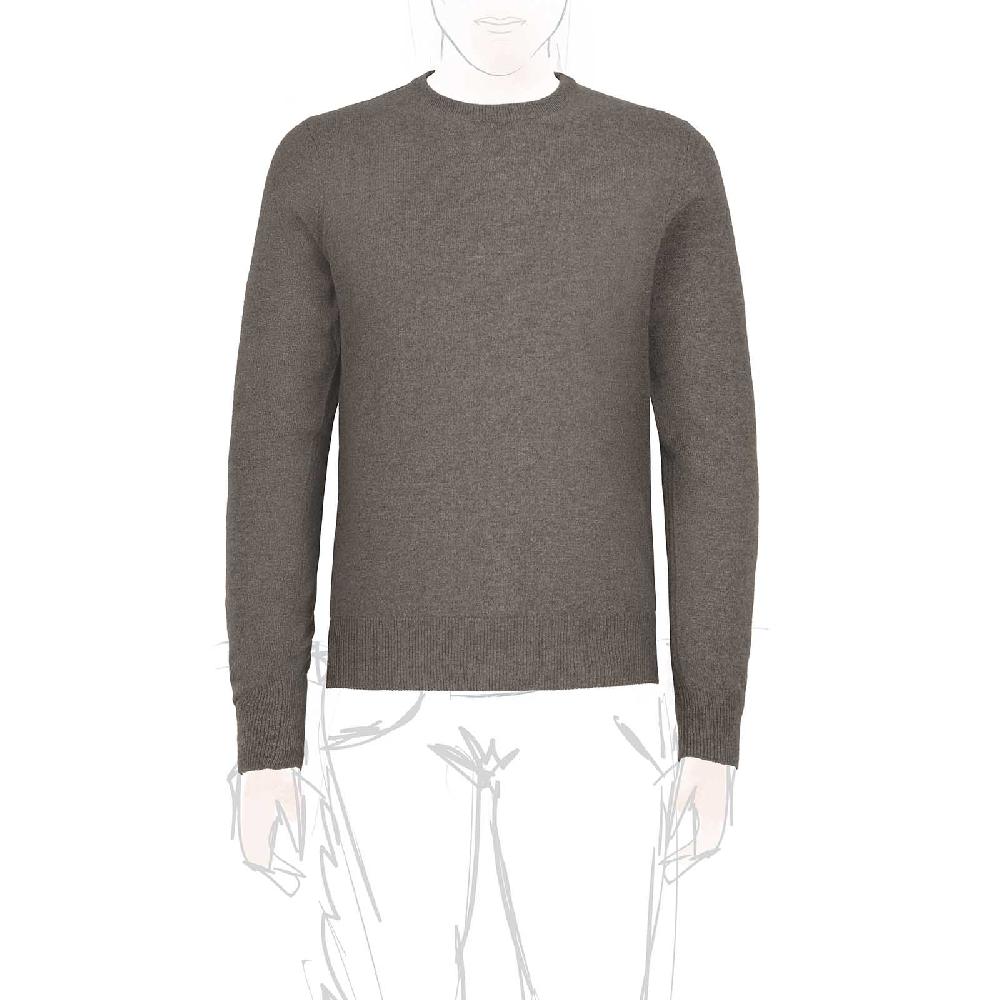 Rubinacci Girocollo in cashmere fango