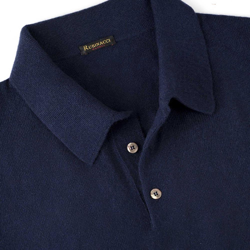 Rubinacci Polo in cashmere blu Italy