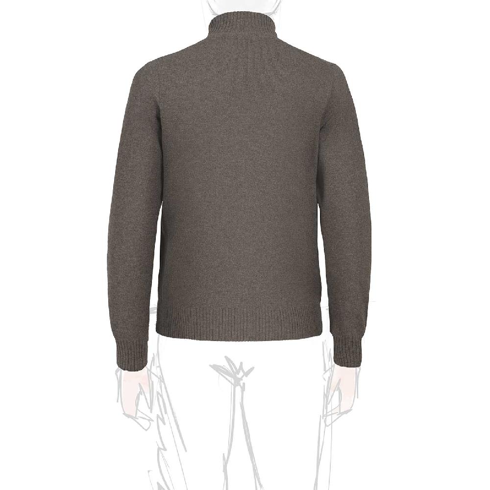 Rubinacci Collo alto in cashmere fango Italia