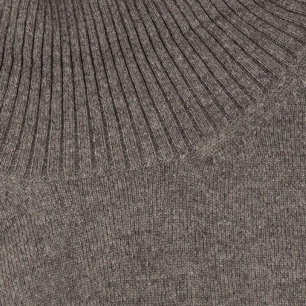 Rubinacci Collo alto in cashmere fango Italia