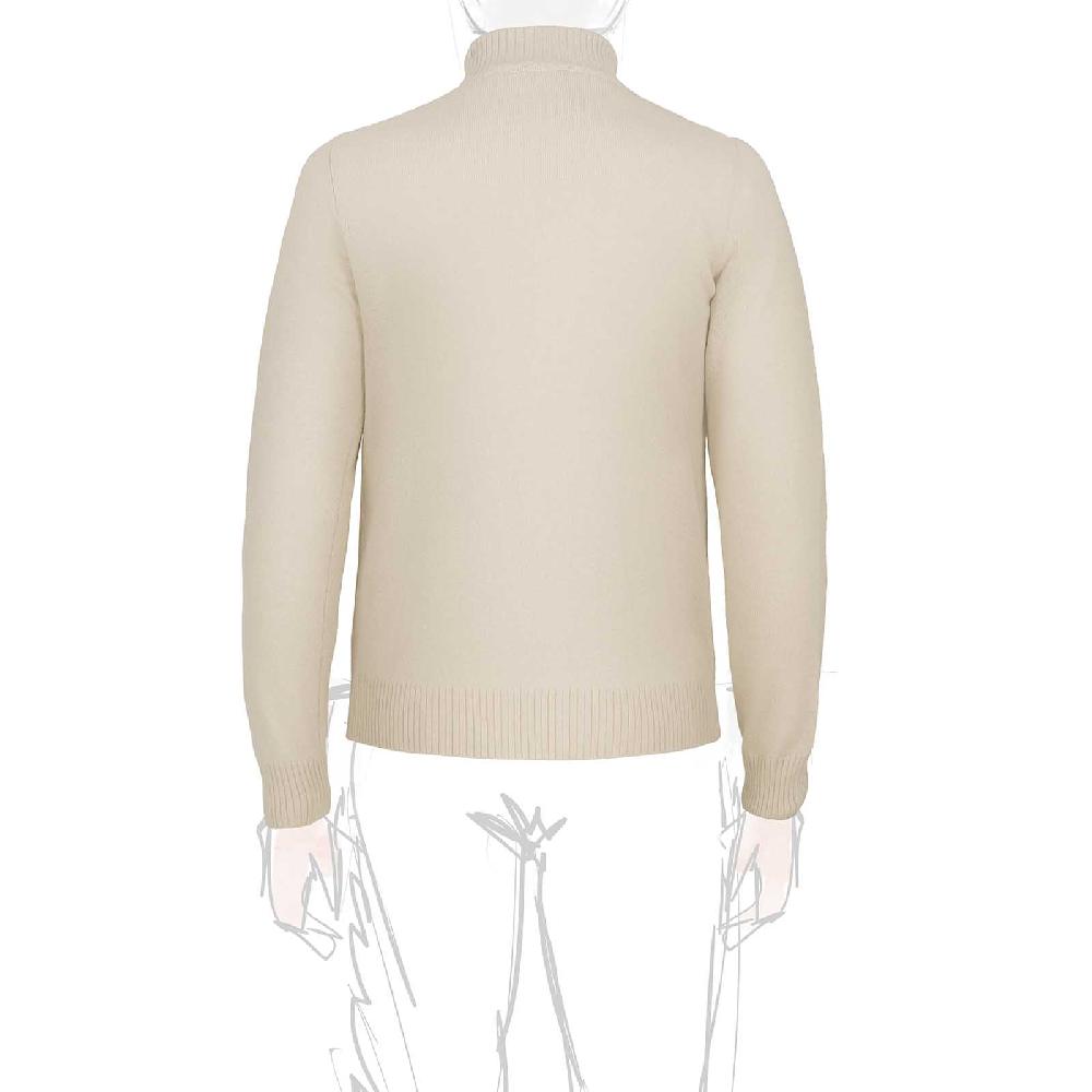 Rubinacci Collo alto in cashmere panna 2025