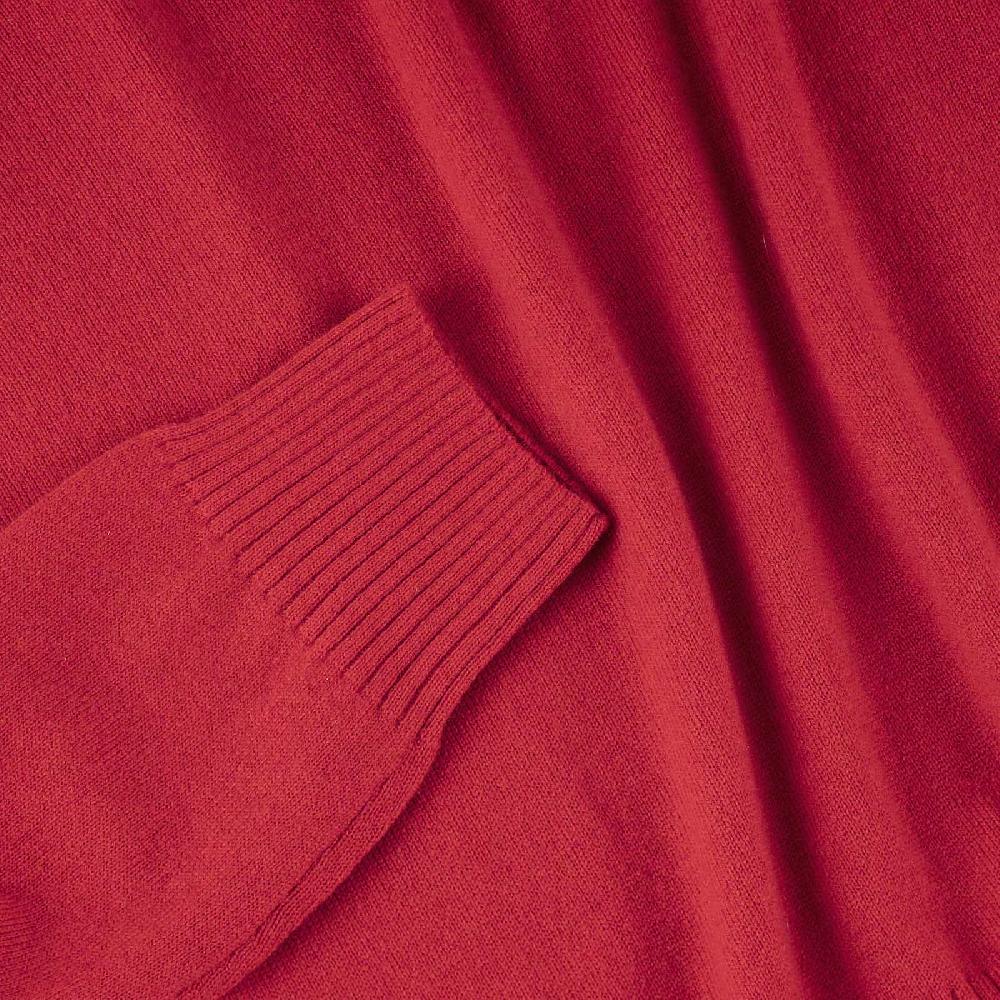 Rubinacci Collo alto in cashmere rosso In Linea