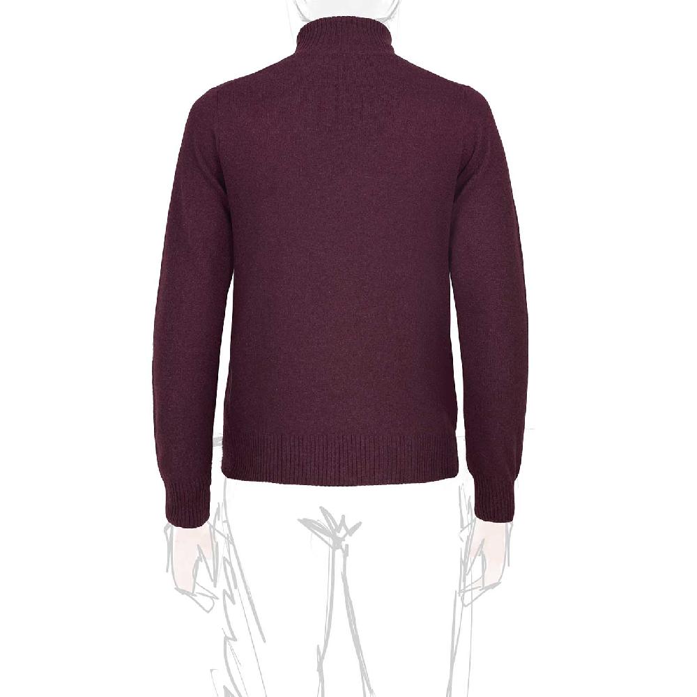 Rubinacci Collo alto in cashmere bordeaux Nuovo