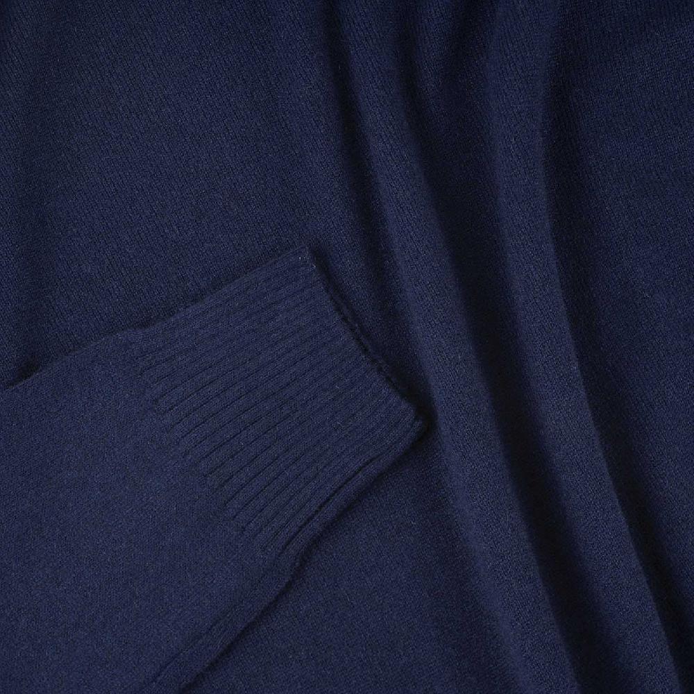 Rubinacci Collo alto in cashmere blu Qualità