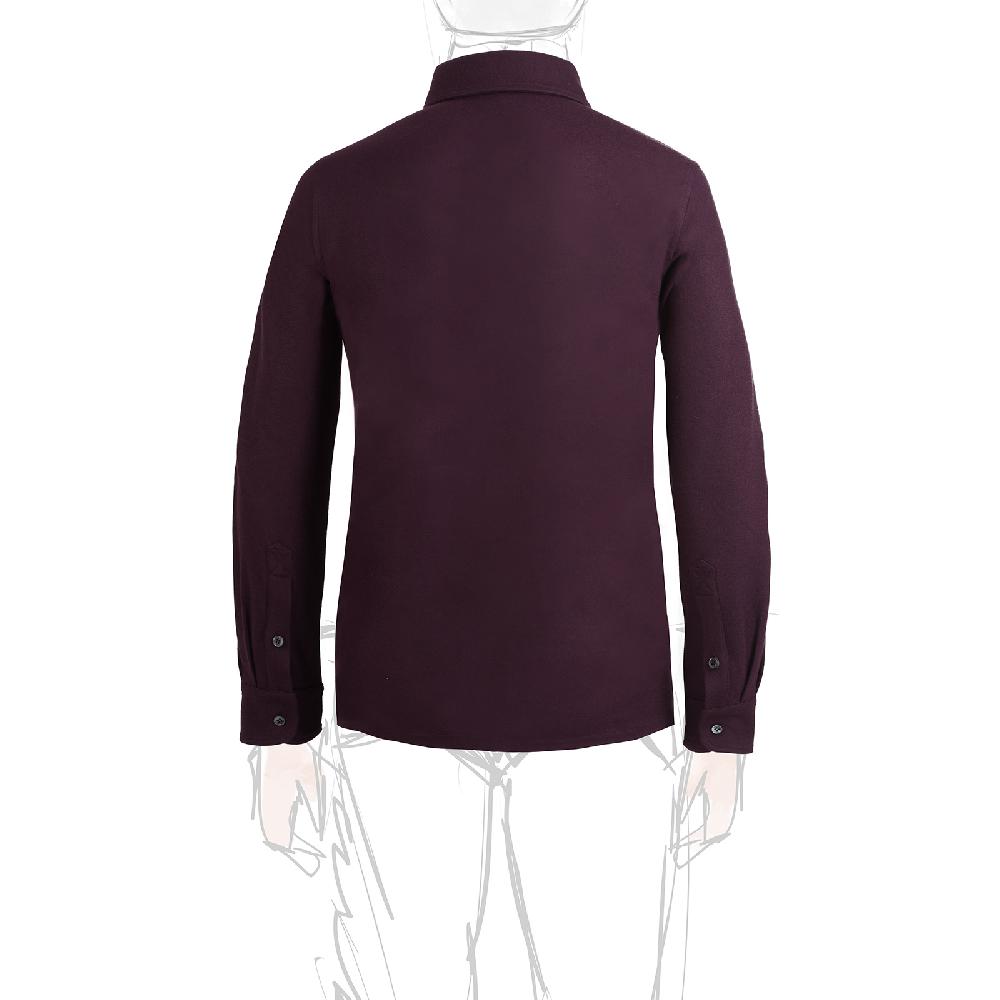 Rubinacci Camicia in cashmere vino Pezzi Unici