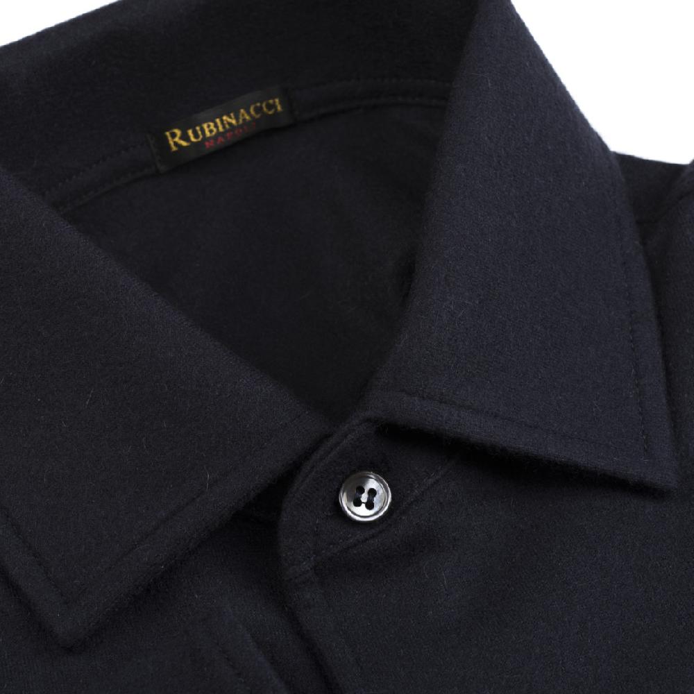Rubinacci Camicia in cashmere blu Soddisfazione Garantita