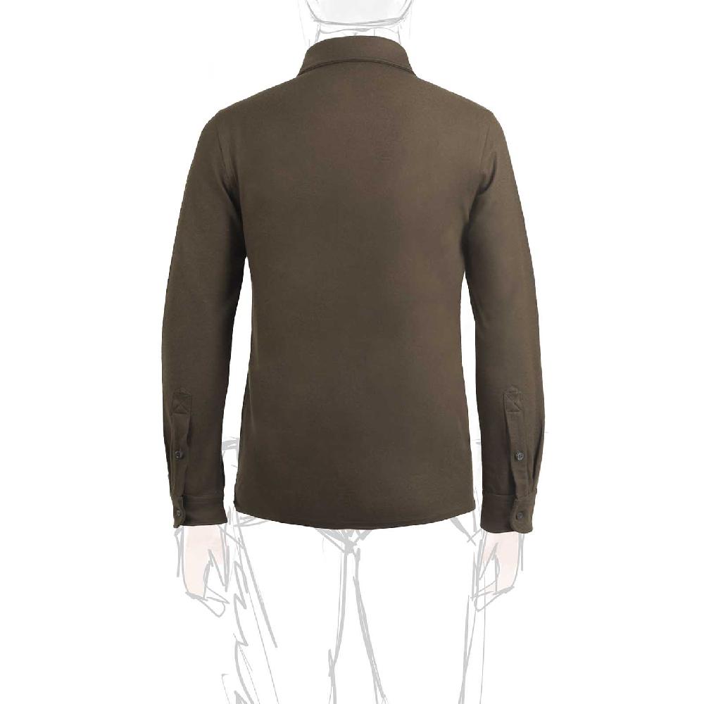 Rubinacci Camicia in cashmere verde militare Consegna Veloce