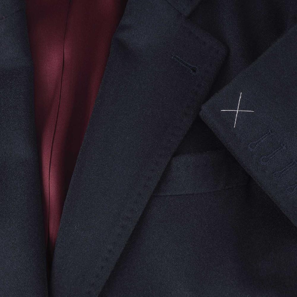 Rubinacci Cappotto in cashmere blu Sottocosto