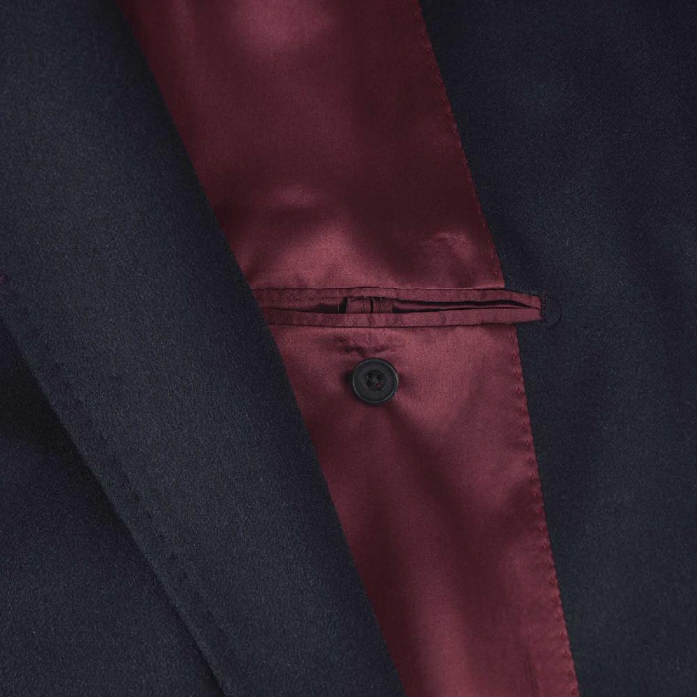 Rubinacci Cappotto in cashmere blu Sottocosto