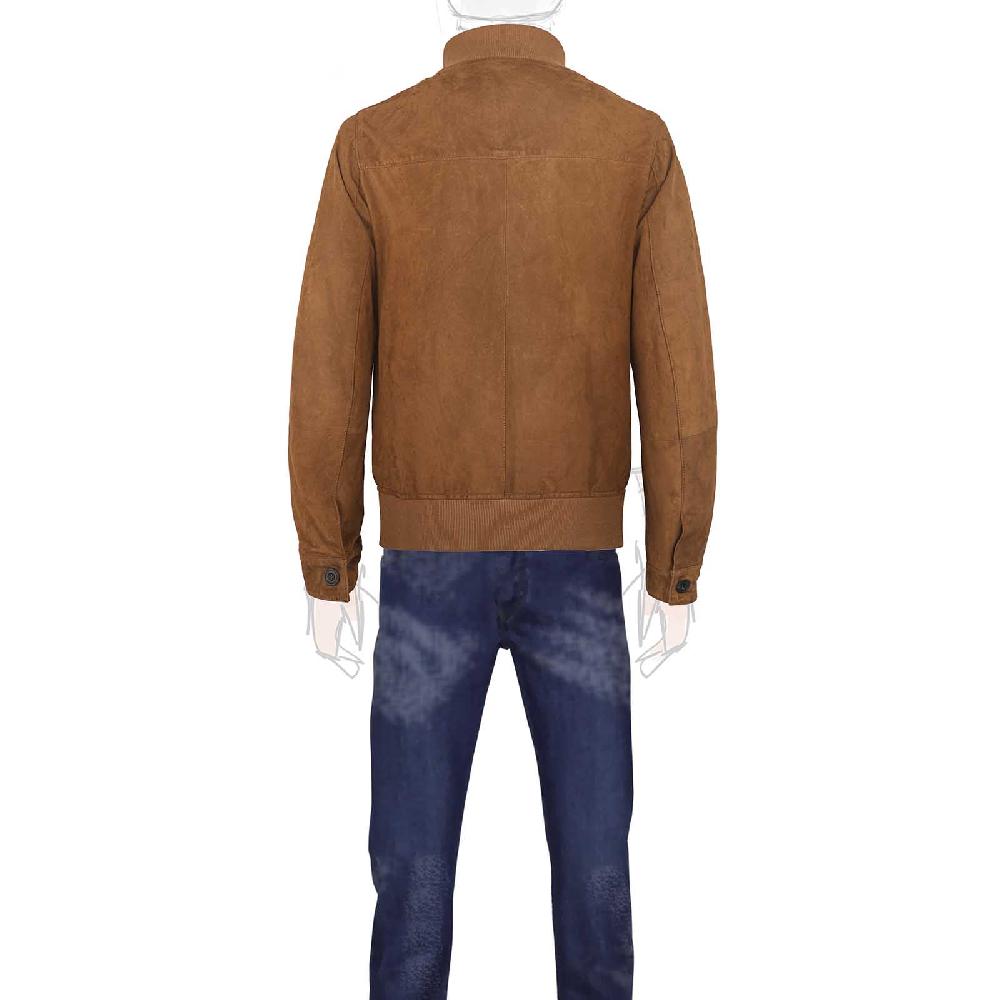 Rubinacci Bomber in camoscio tabacco Presa