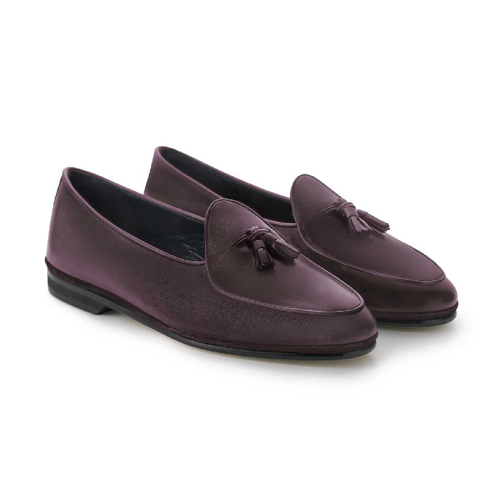 Rubinacci Marphy nappa bordeaux con nappine