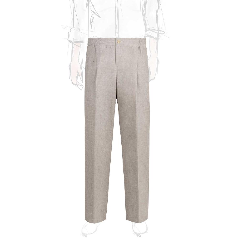 Rubinacci Pantalone leisure in lana beige Italia