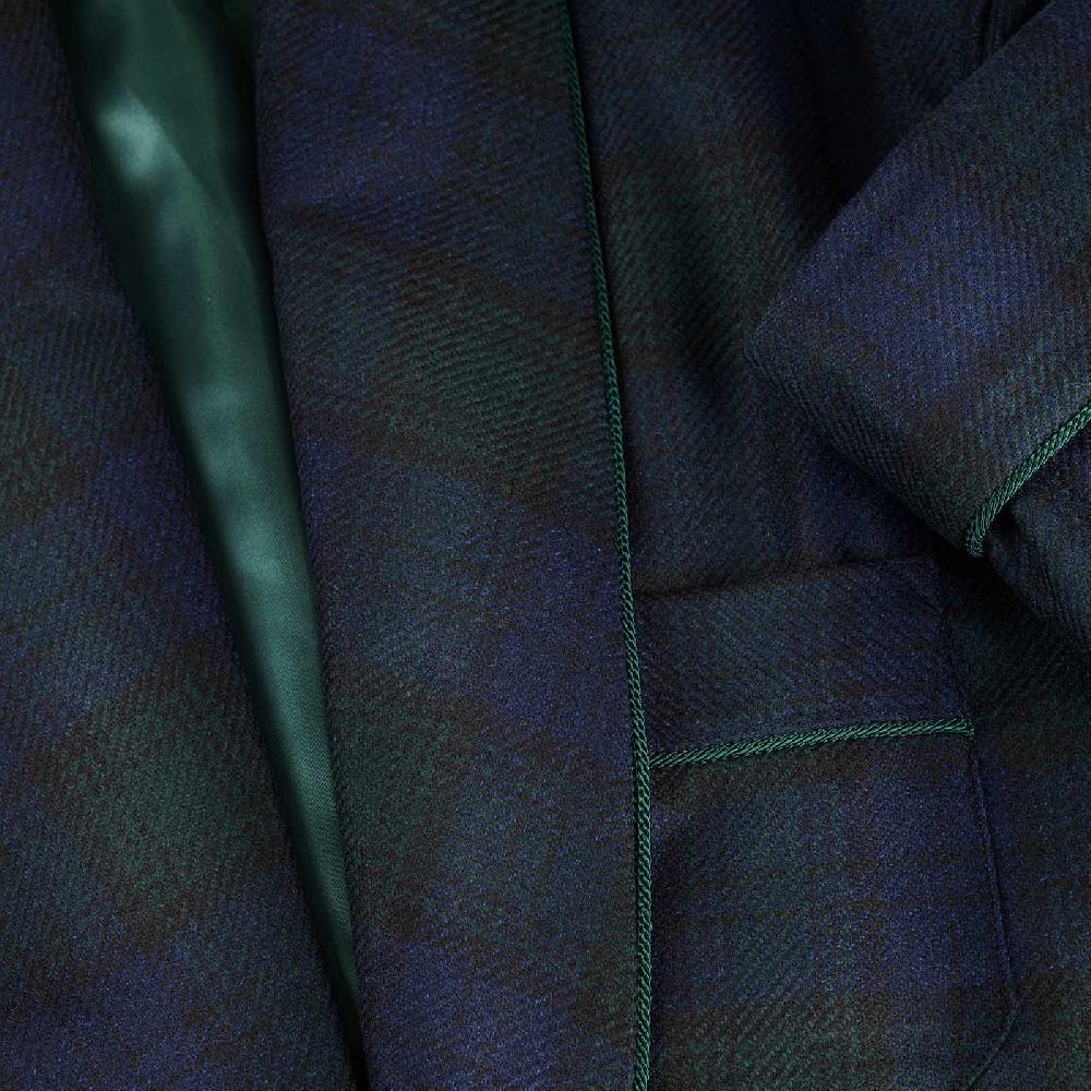 Rubinacci Vestaglia in lana e cashmere tartan 2025