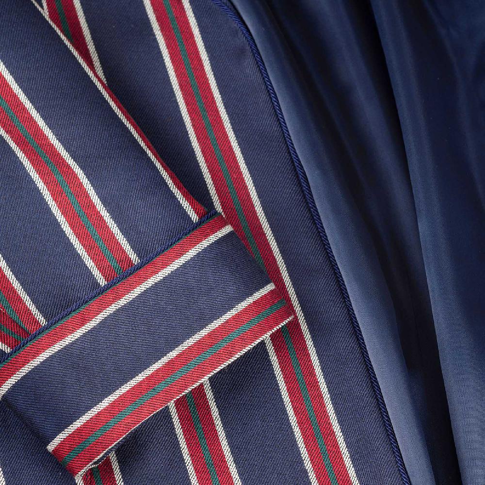 Rubinacci Vestaglia in lana e cashmere regimental In Linea