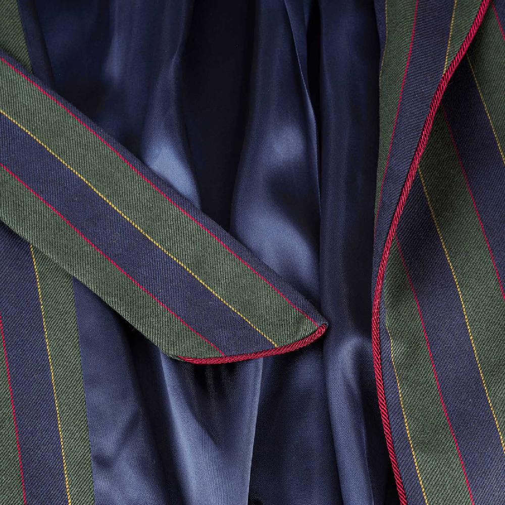 Rubinacci Vestaglia in lana e cashmere rigata Nuovo