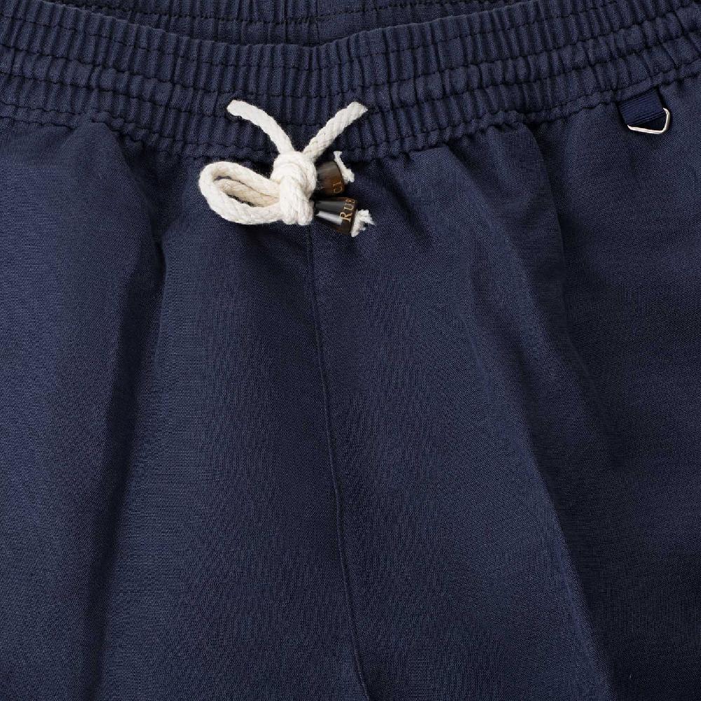Rubinacci Costume da bagno blu in lino e cotone Acquista Ora