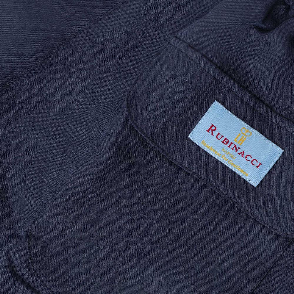 Rubinacci Costume da bagno blu in lino e cotone Acquista Ora