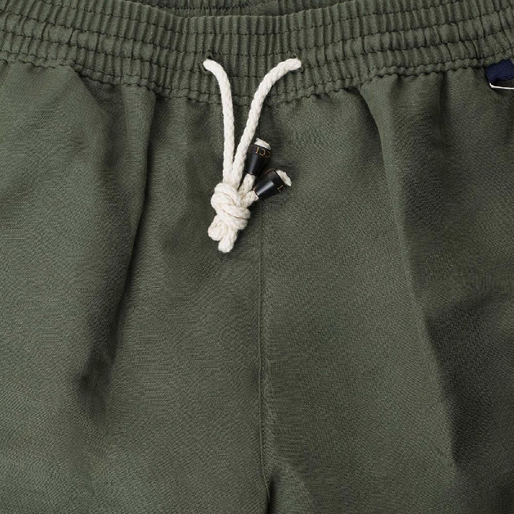 Rubinacci Costume da bagno verde in lino e cotone Consegna Veloce