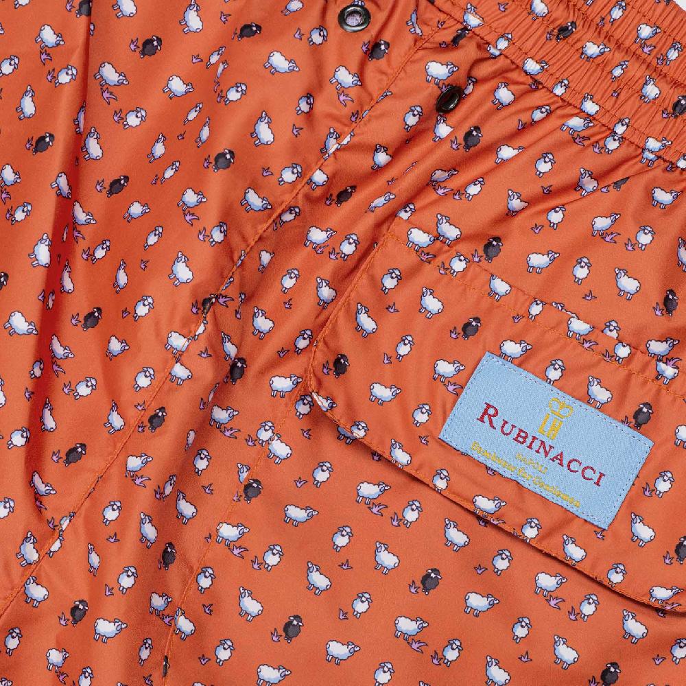 Rubinacci Costume con pecorelle arancio Prezzo Ridotto