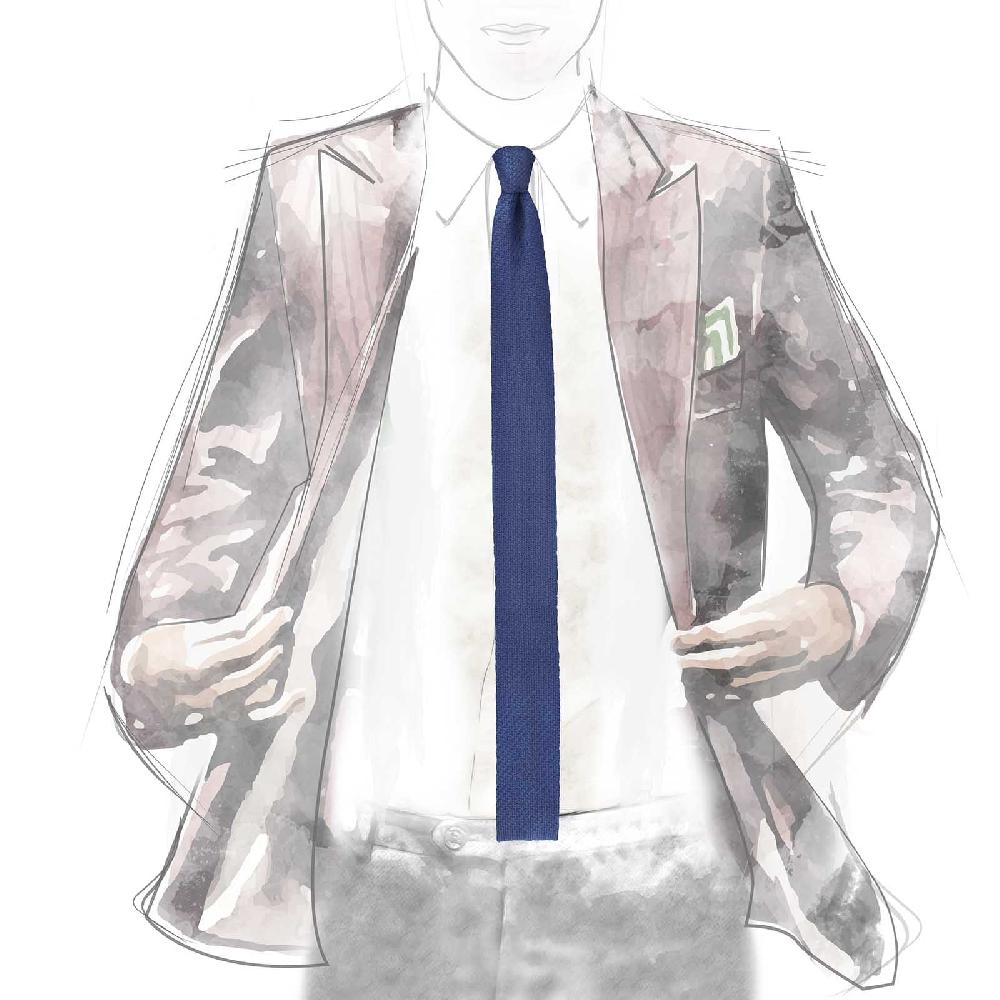 Rubinacci Cravatta in maglia oceano Outlet