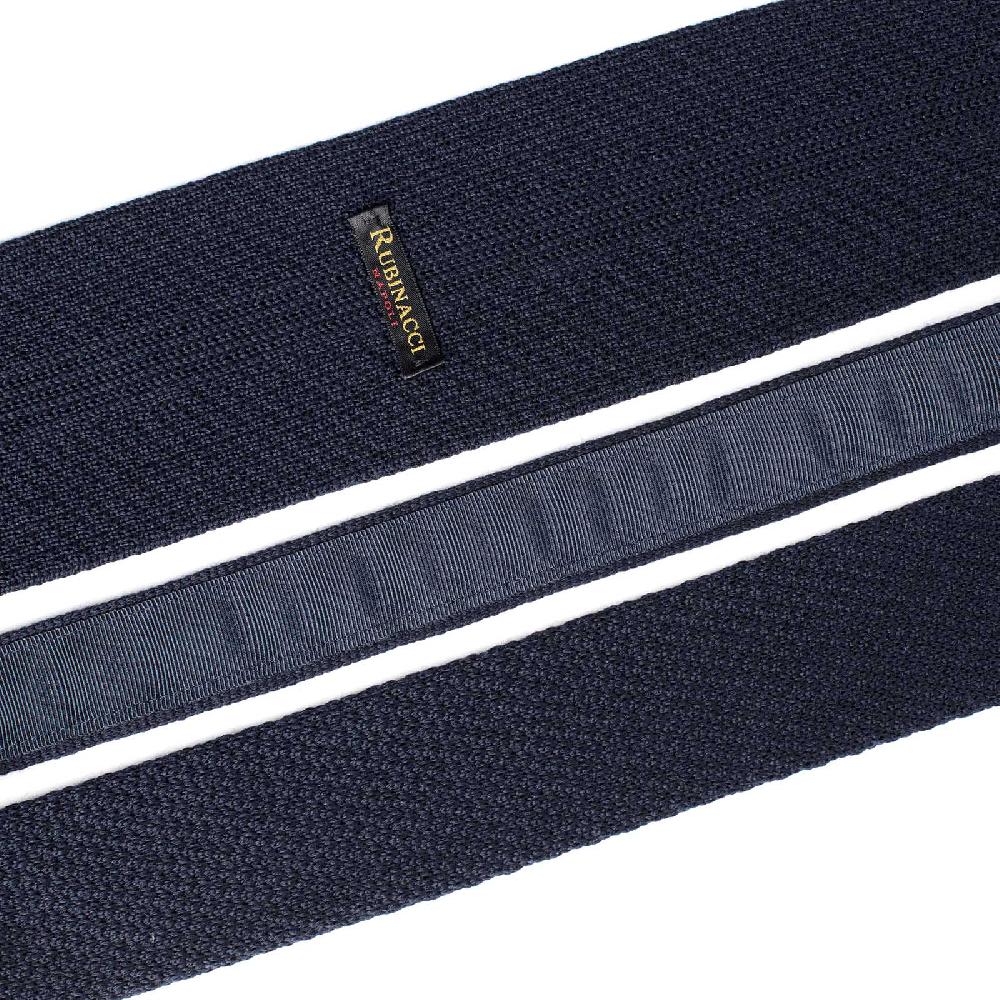 Rubinacci Cravatta in maglia navy blu In Vendita