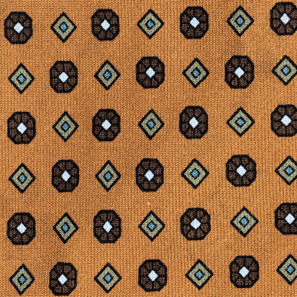 Rubinacci Cravatta in twill di seta arancio con stampa floreale Offerte