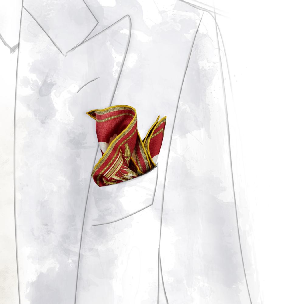 Rubinacci Pochette victory bordeaux Saldi Di Fabbrica
