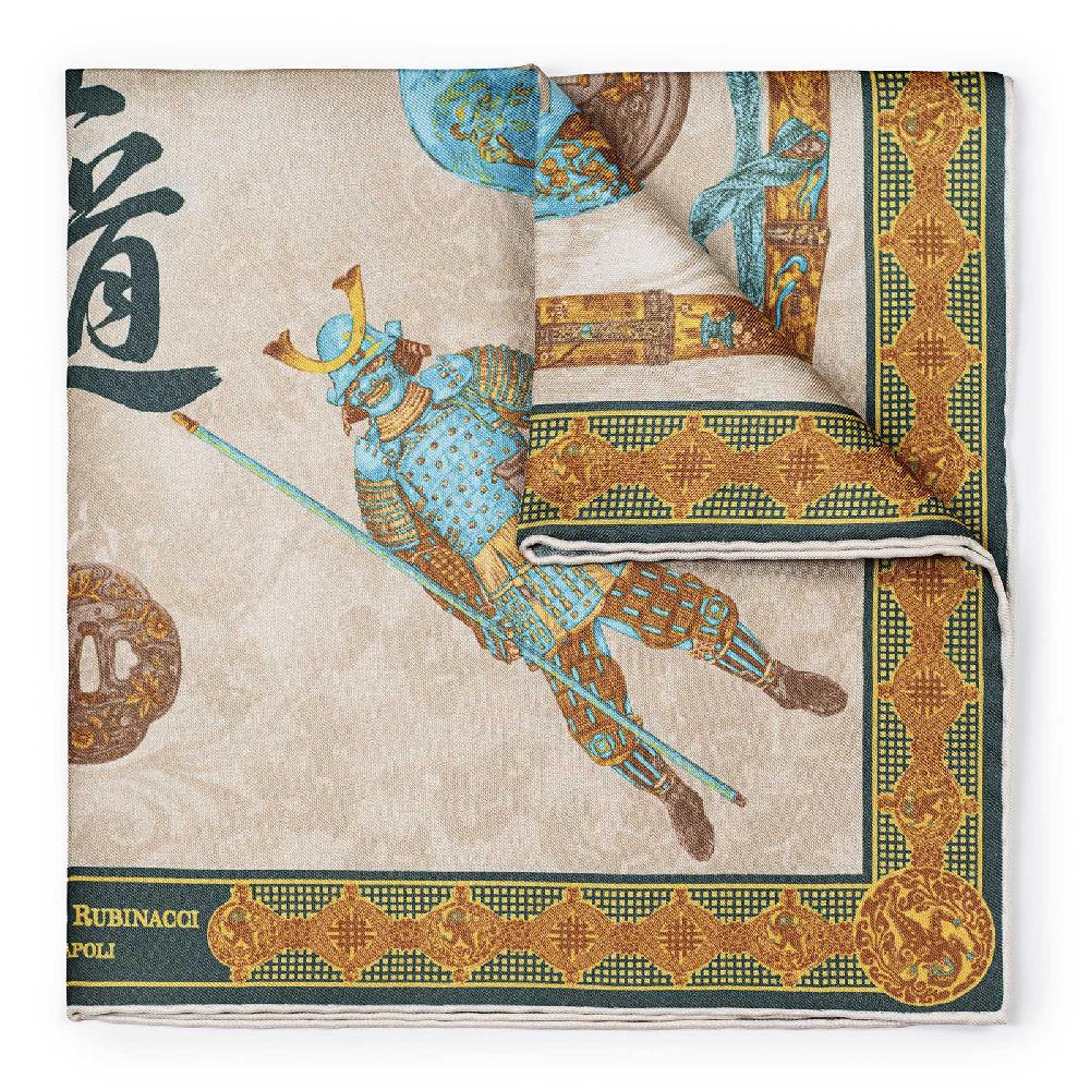 Rubinacci Pochette samurai verde Vendite Flash