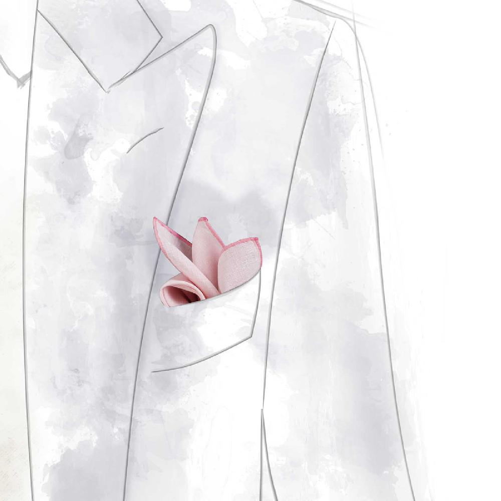 Rubinacci Fazzoletto da taschino rosa Moda