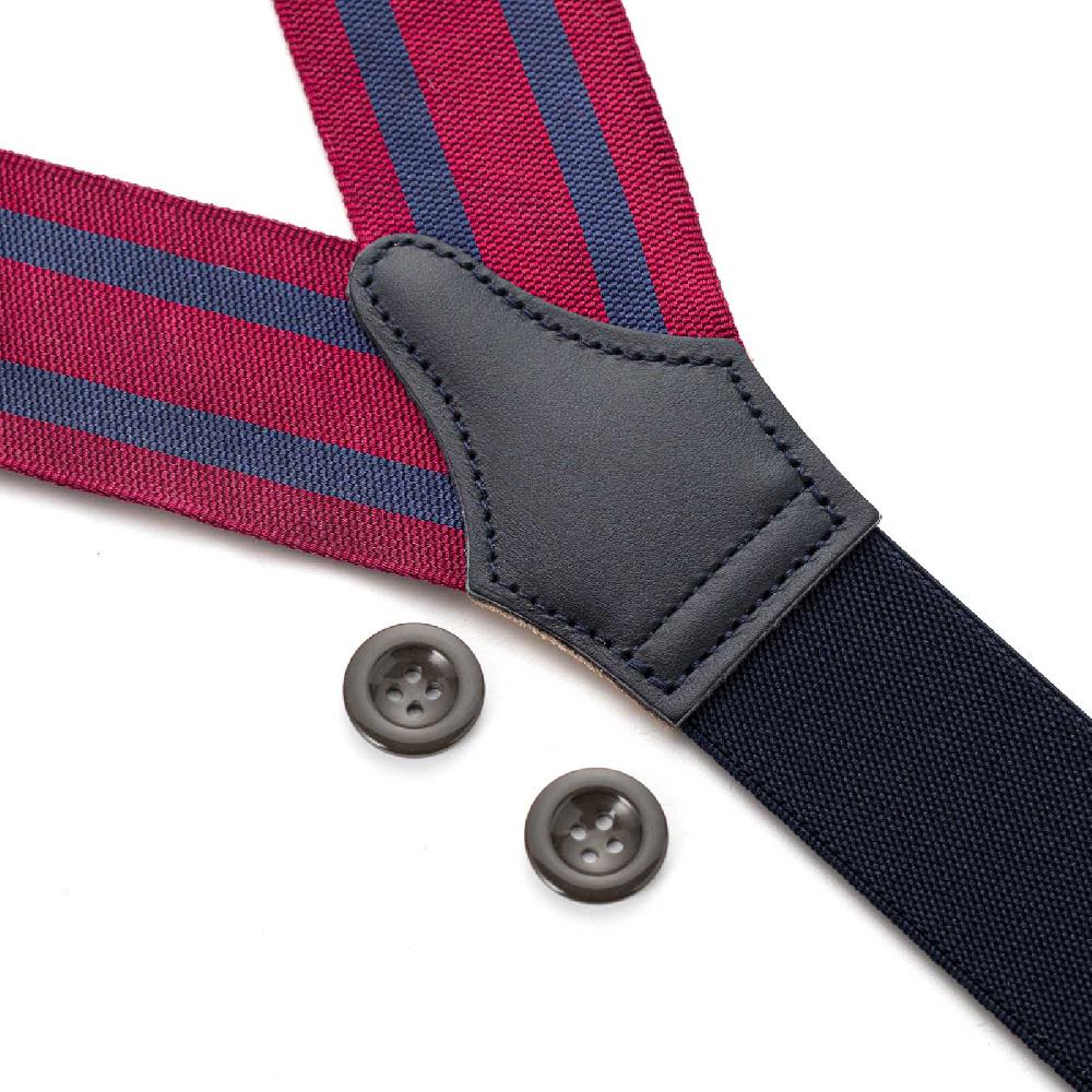 Rubinacci Bretelle rigate blu e bordeaux Negozi Online