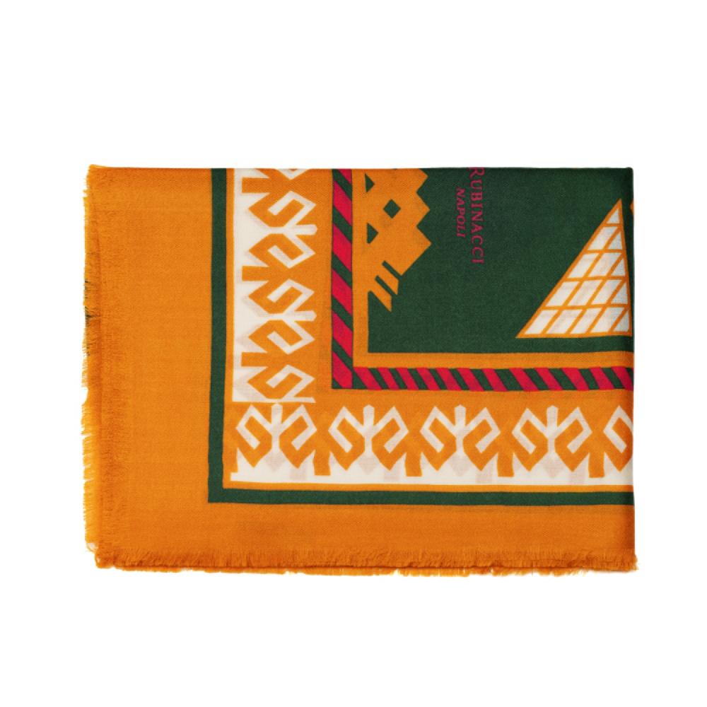Rubinacci Sciarpa piastrella arancio Shopping Online