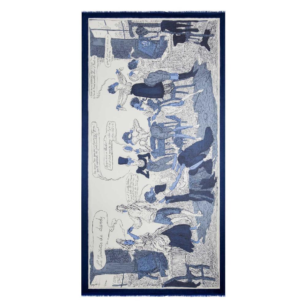 Rubinacci Sciarpa toilette du dandy blu navy Sottocosto
