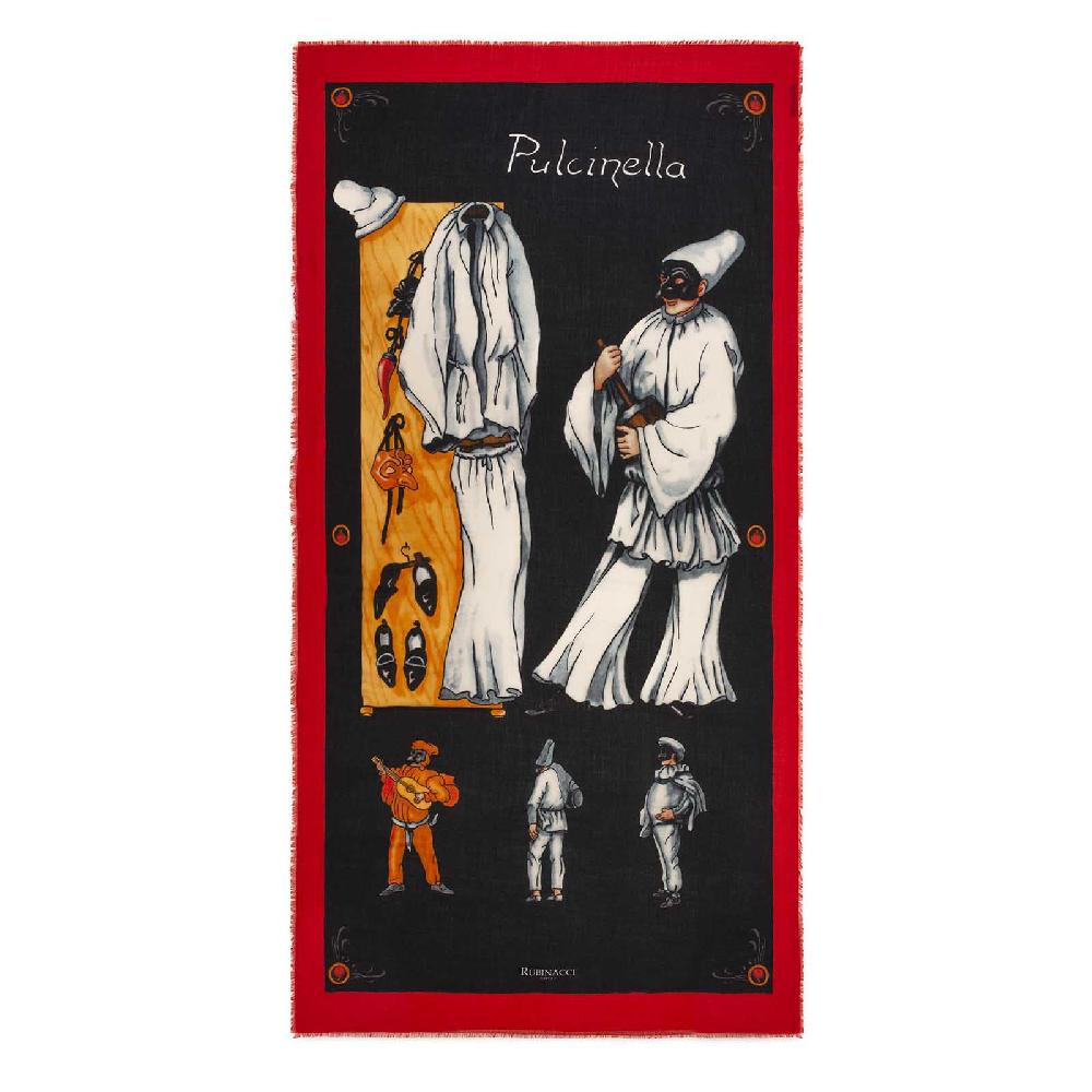 Rubinacci Sciarpa pulcinella nero Convenienza
