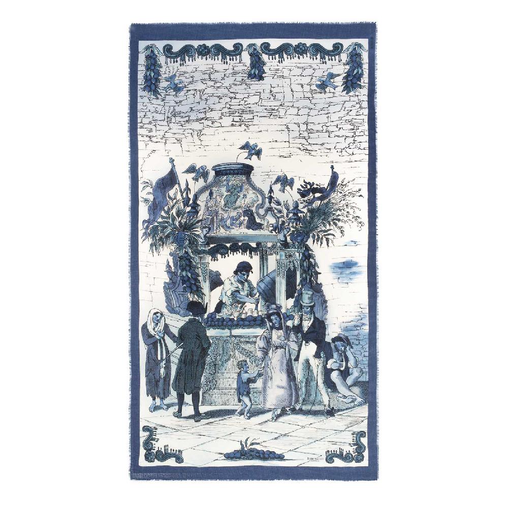 Rubinacci Sciarpa acquafrescaio blu Sconto