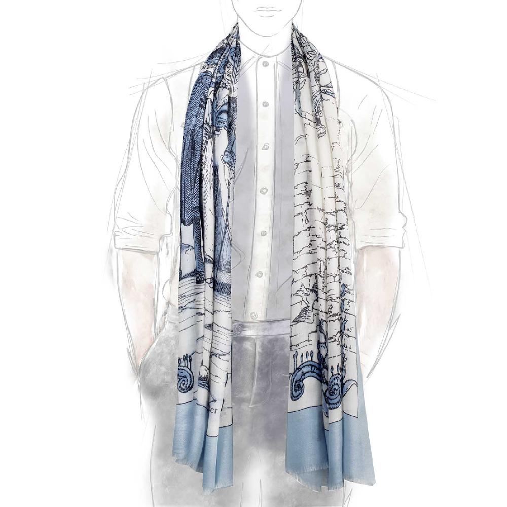 Rubinacci Sciarpa acquafrescaio azzurro Offerta