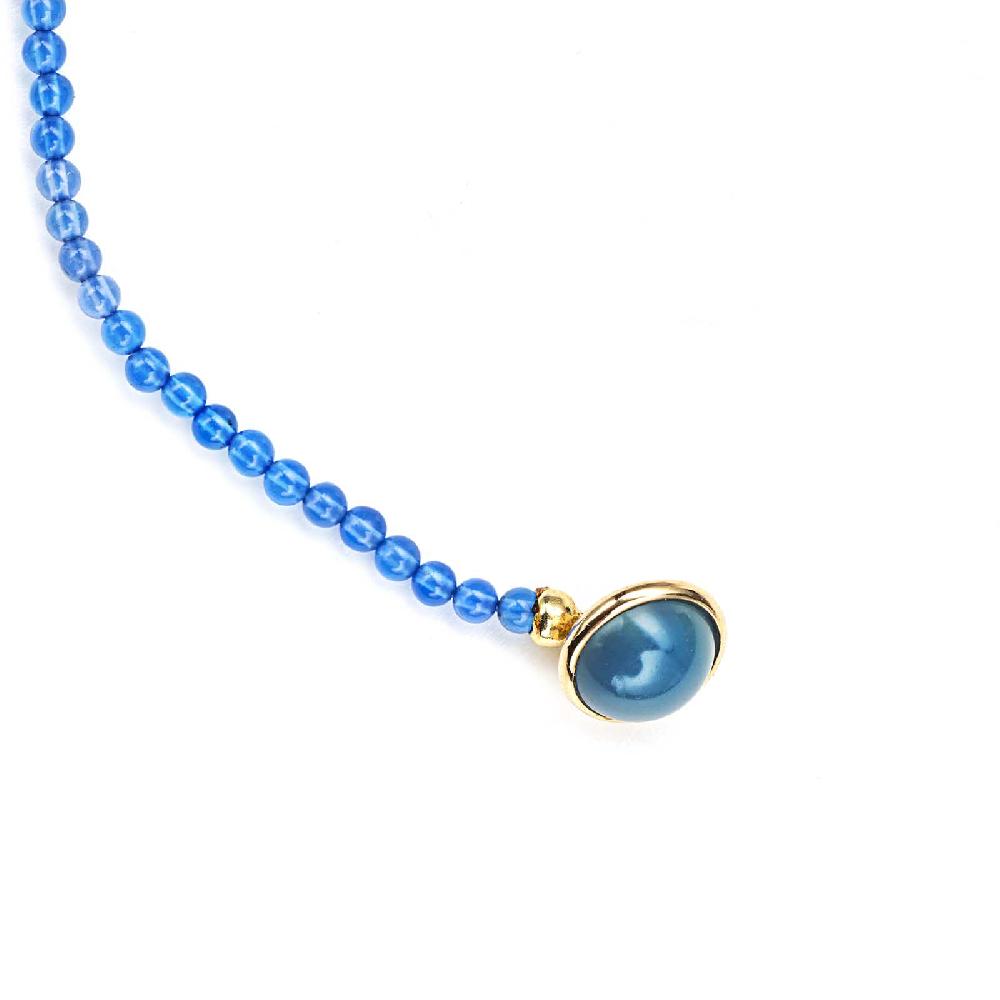 Rubinacci Bottone da bavero ruby in agata azzurro Vendite Flash