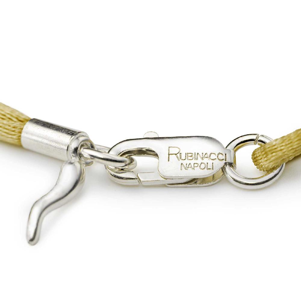 Rubinacci Braccialetto ruby in seta oro Negozio