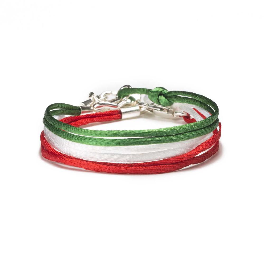 Rubinacci Braccialetto ruby in seta rosso Italia