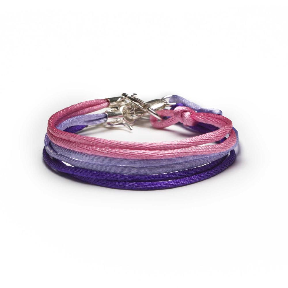 Rubinacci Braccialetto ruby in seta viola Nuovo