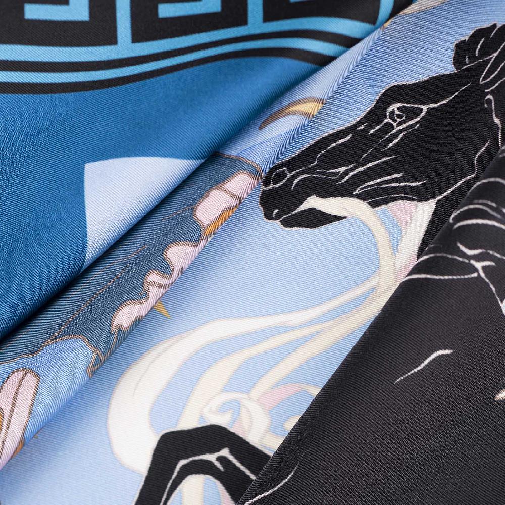 Rubinacci Foulard Artemide e Apollo ceruleo Consegna Veloce