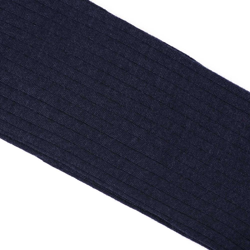 Rubinacci Calze in lana a costina blu Sottocosto