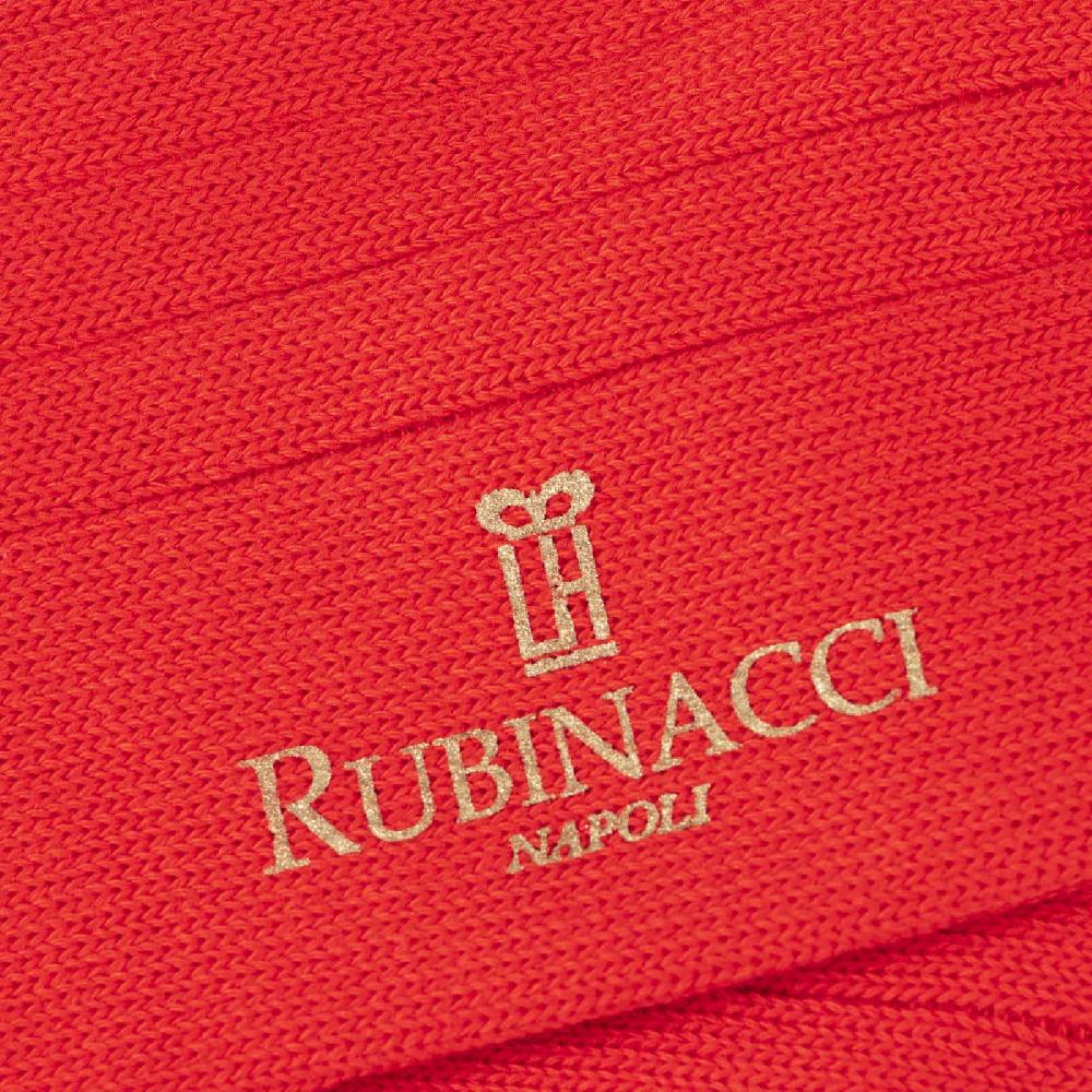Rubinacci Calze in cotone a costa larga rosso Economico