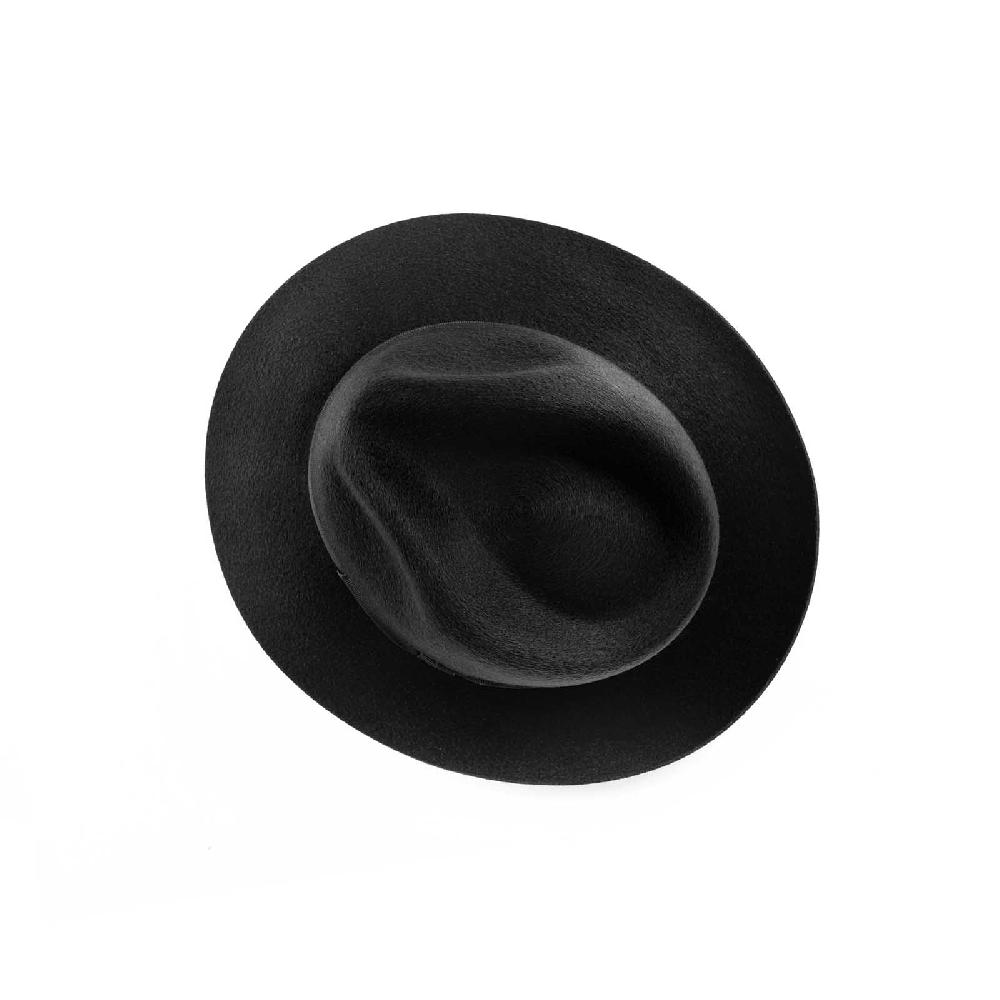 Rubinacci Fedora in cashmere nero Vendita Calda