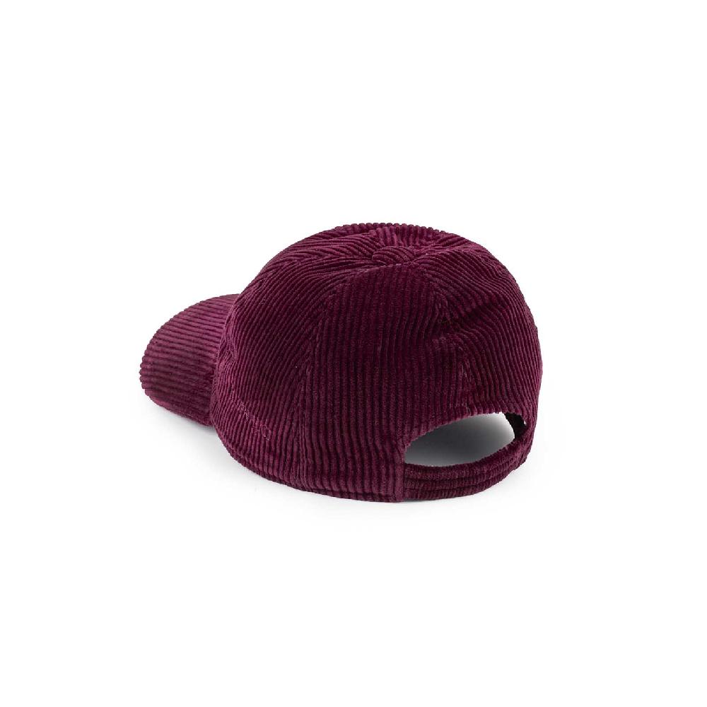 Rubinacci Cappello baseball in velluto a coste rubino Vendita Economica