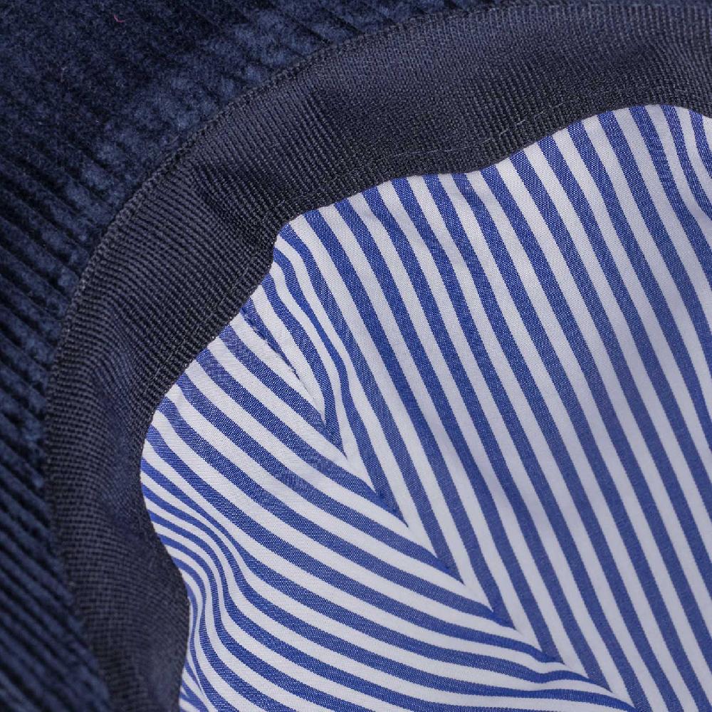 Rubinacci Cappello baseball in velluto a coste blu Saldi Di Fabbrica